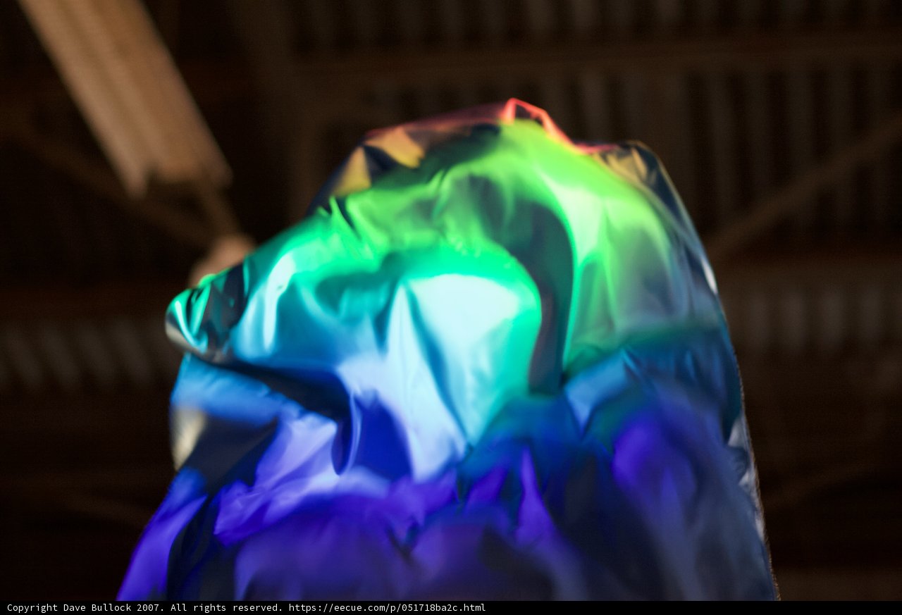Rainbow Silk Cloth in the Air