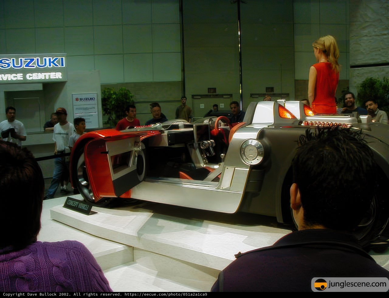 Lady in Red at LA Auto Show