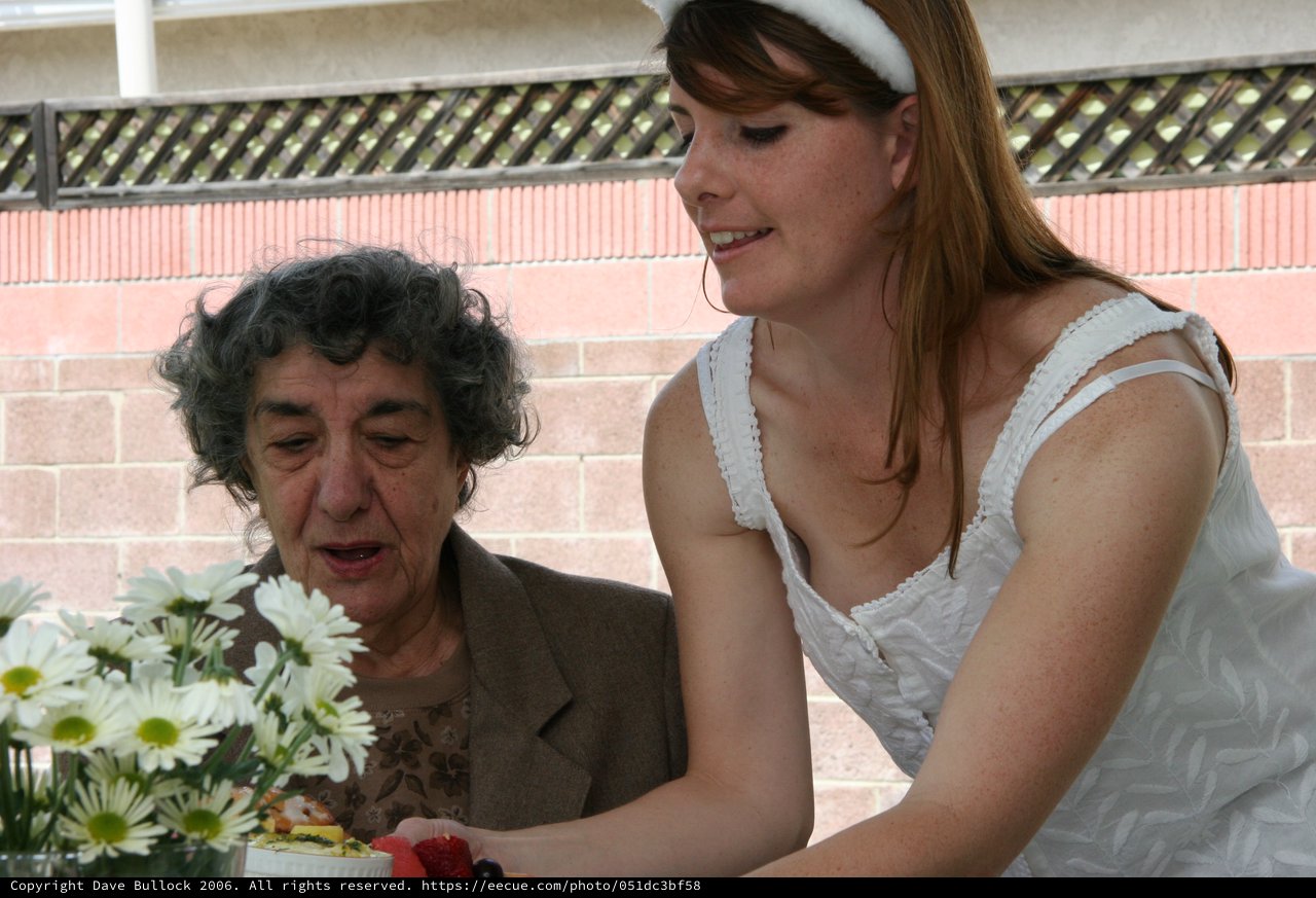 Grandmother and Bride Share a Sweet Celebration Moment