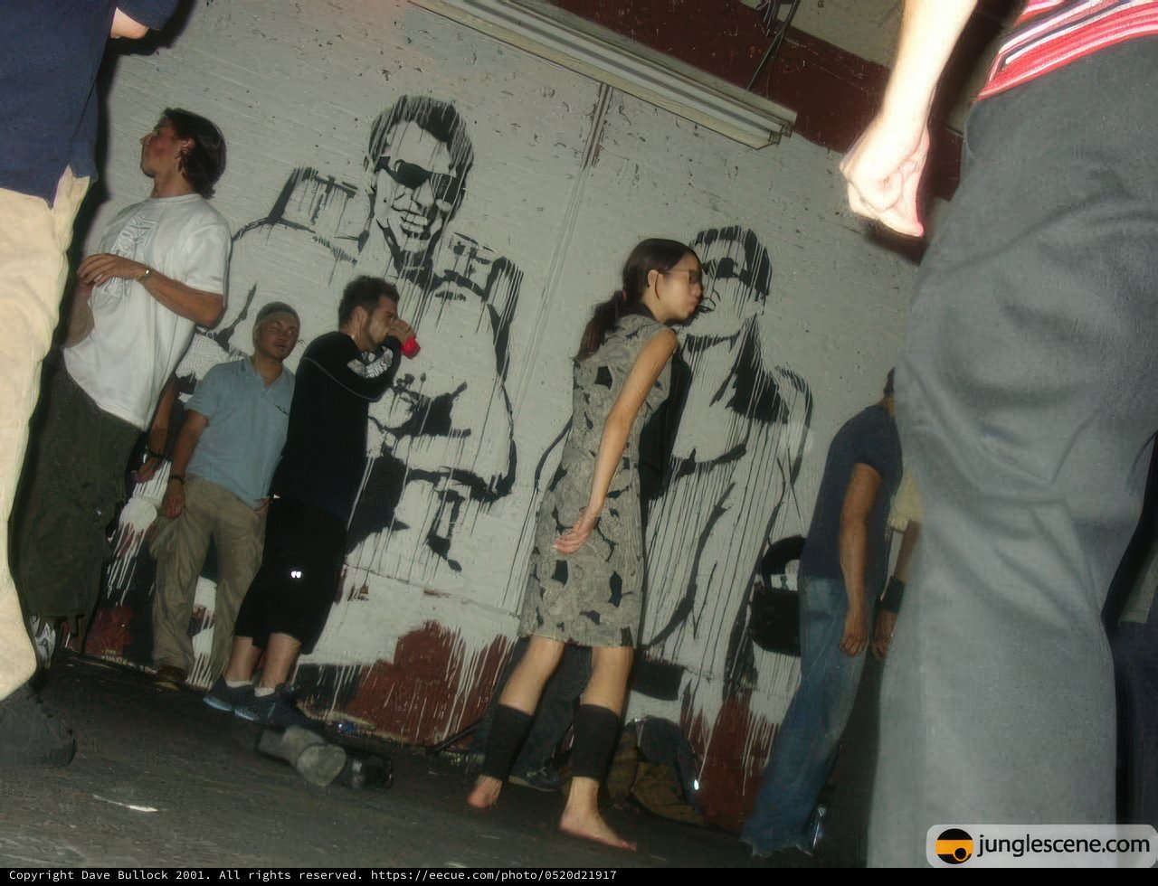 Colorful Mural with a Vibrant Group of People