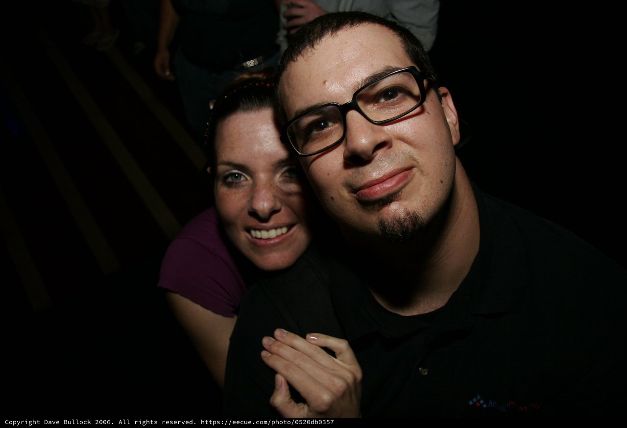 Couple Poses Together at Nighttime Event 2006