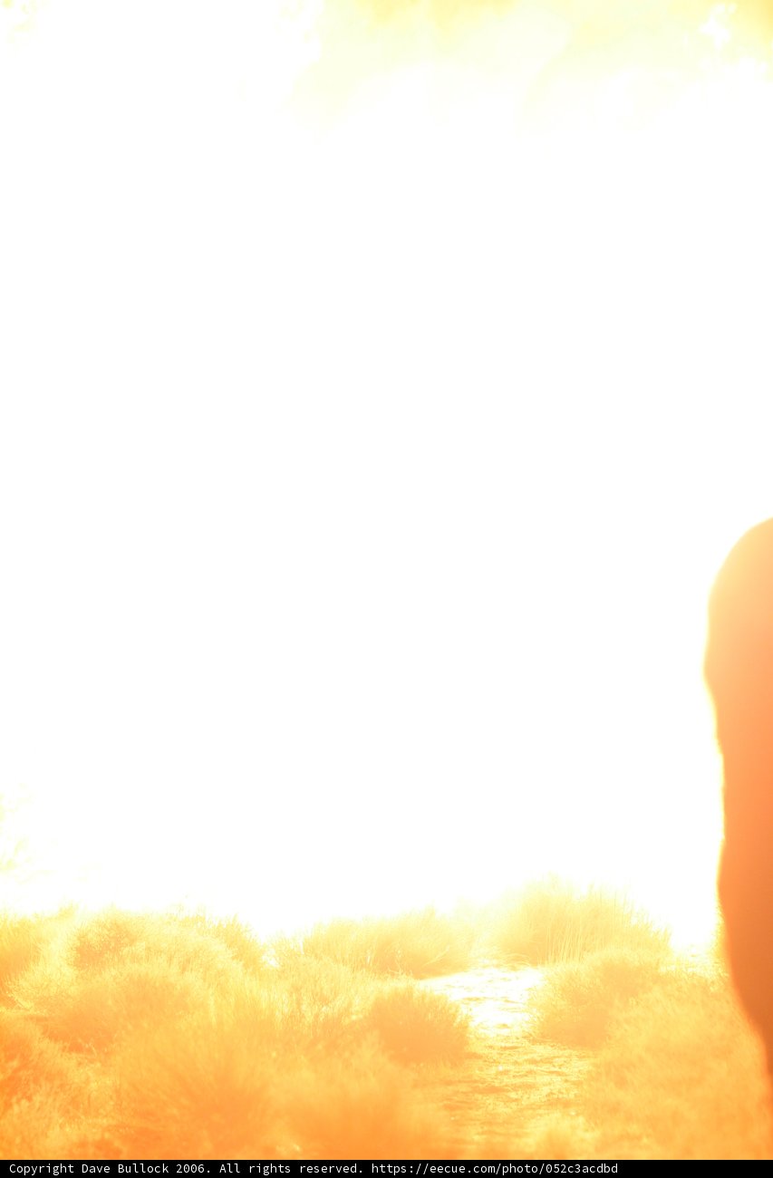 Silhouette of a Man in the Fiery Sky