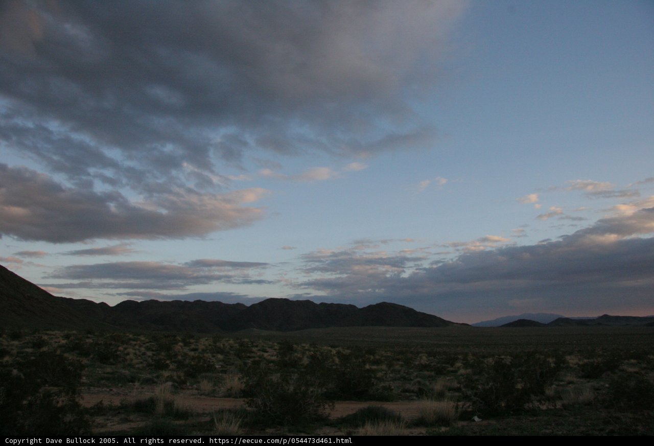 Desert Sunset with Clouds