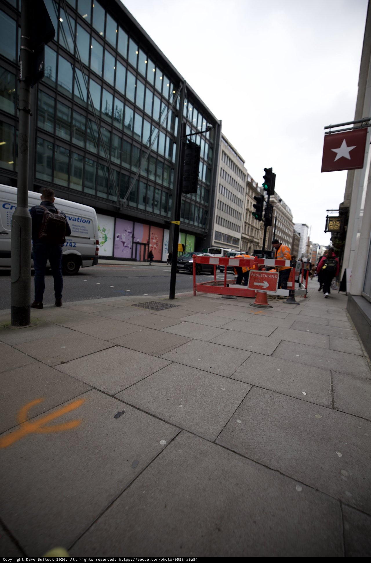 Urban Street Construction Scene in London