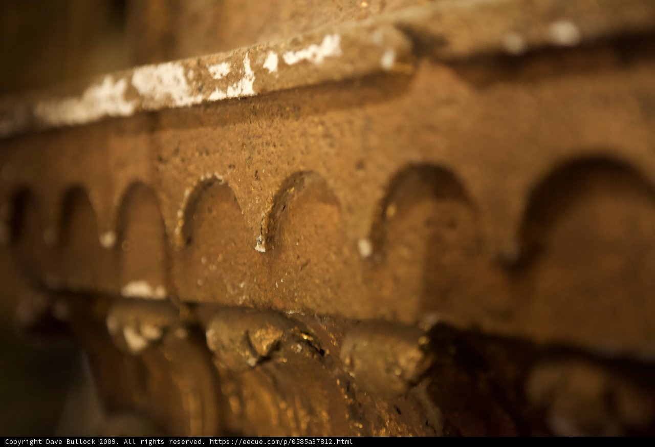 Rusted Ironwork of Holy Cross Church Ceiling