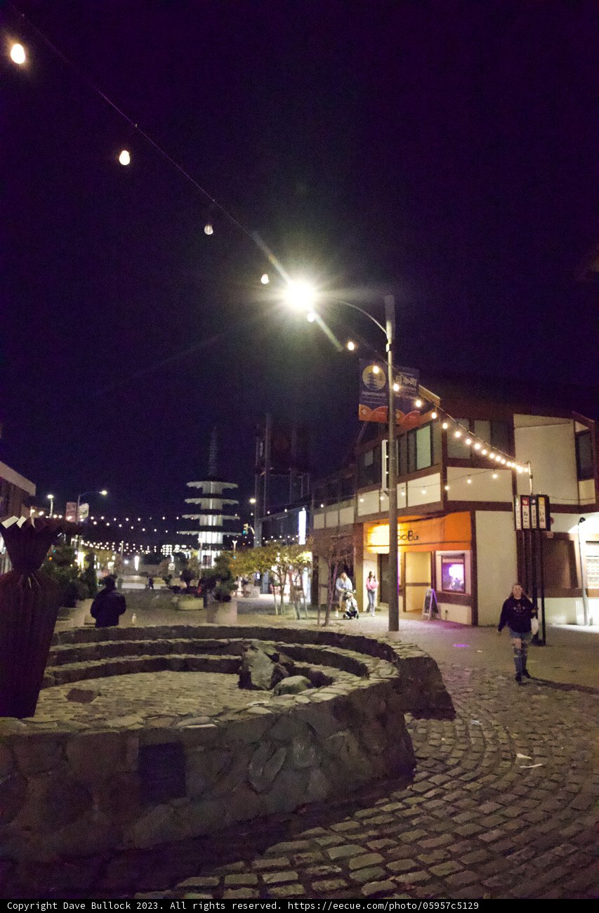Night-time Enchantment on a Cobblestone Street in Japan Town