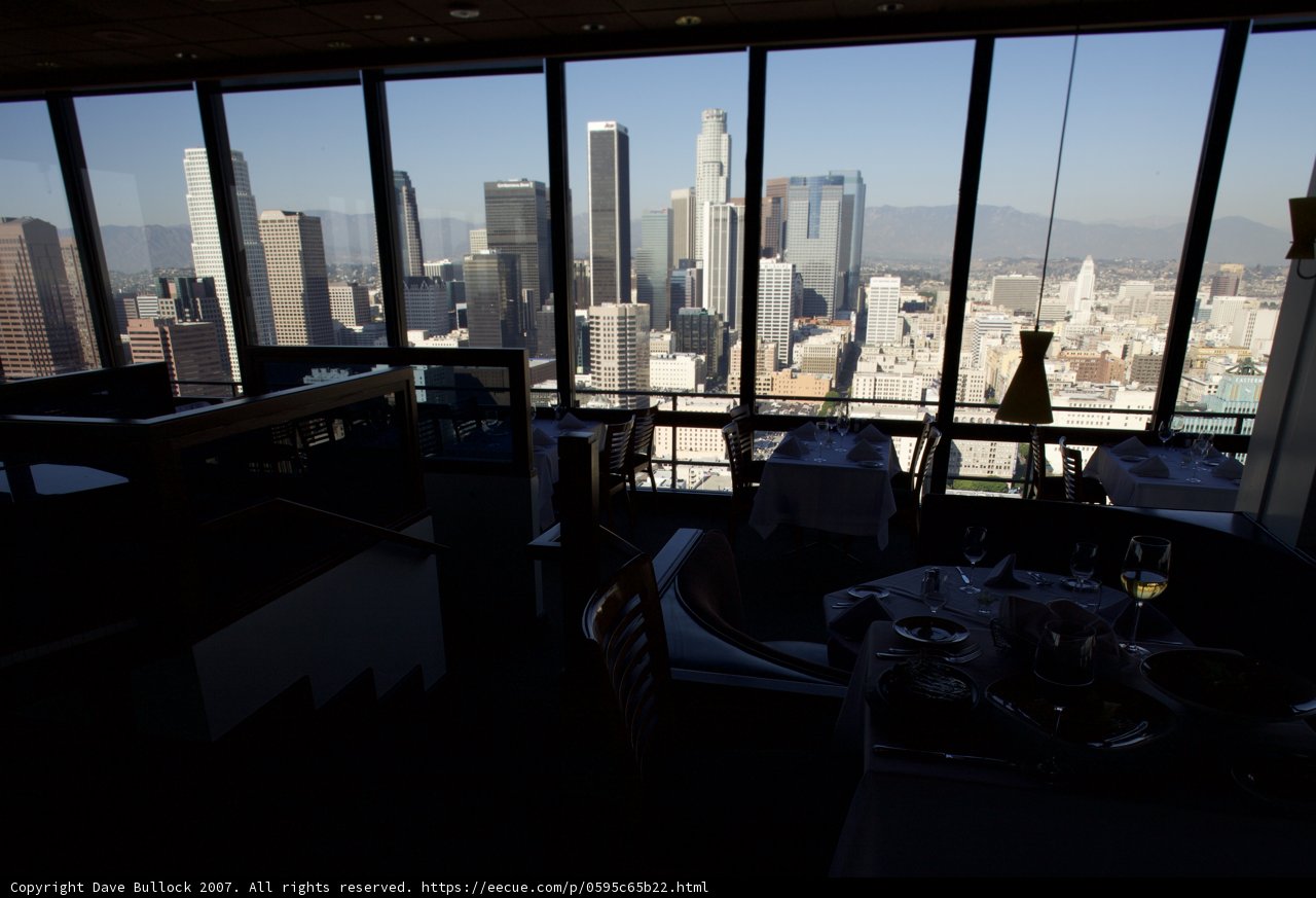 Cityscape Dining at a Restaurant