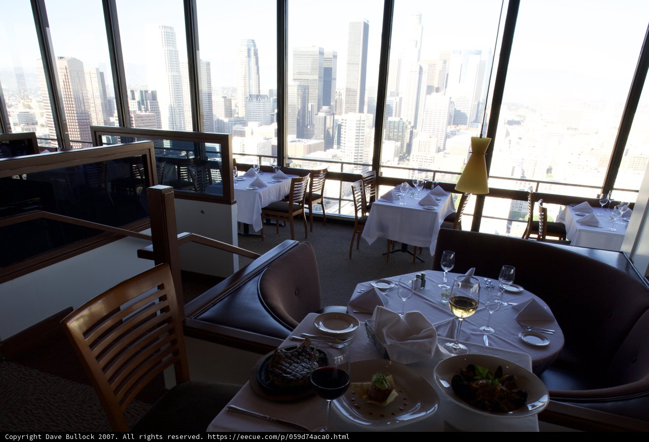 A Glass of Wine at a City Restaurant