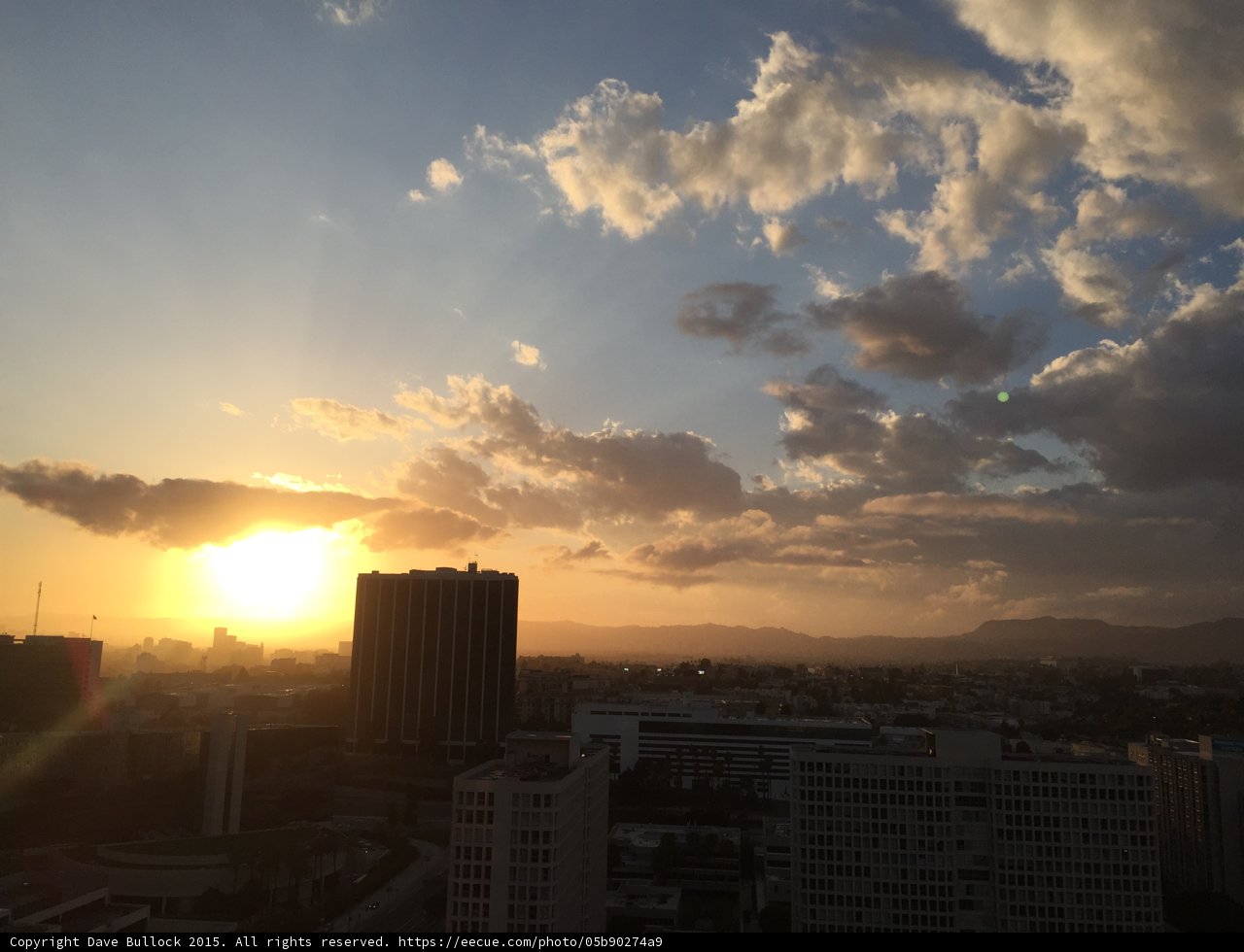 Golden Sunset over the L.A. Skyline