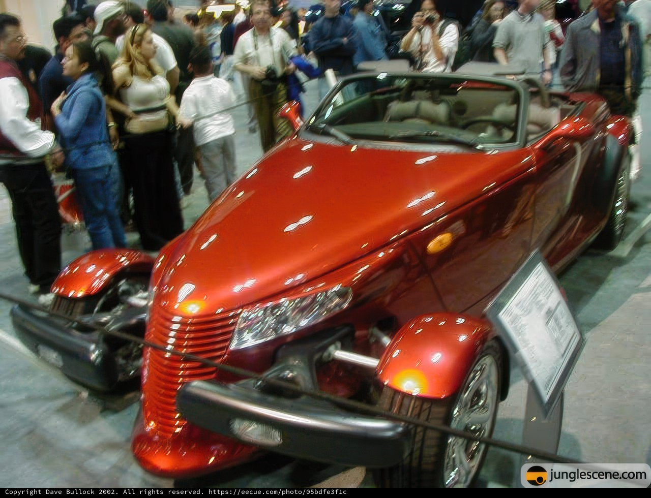 Red Sports Car on Display at LA Auto Show