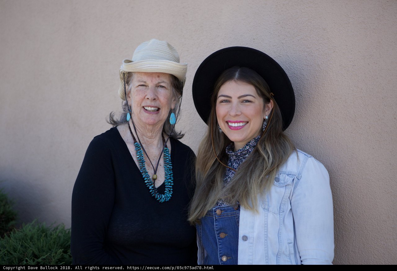 Two Happy Women in Stylish Hats