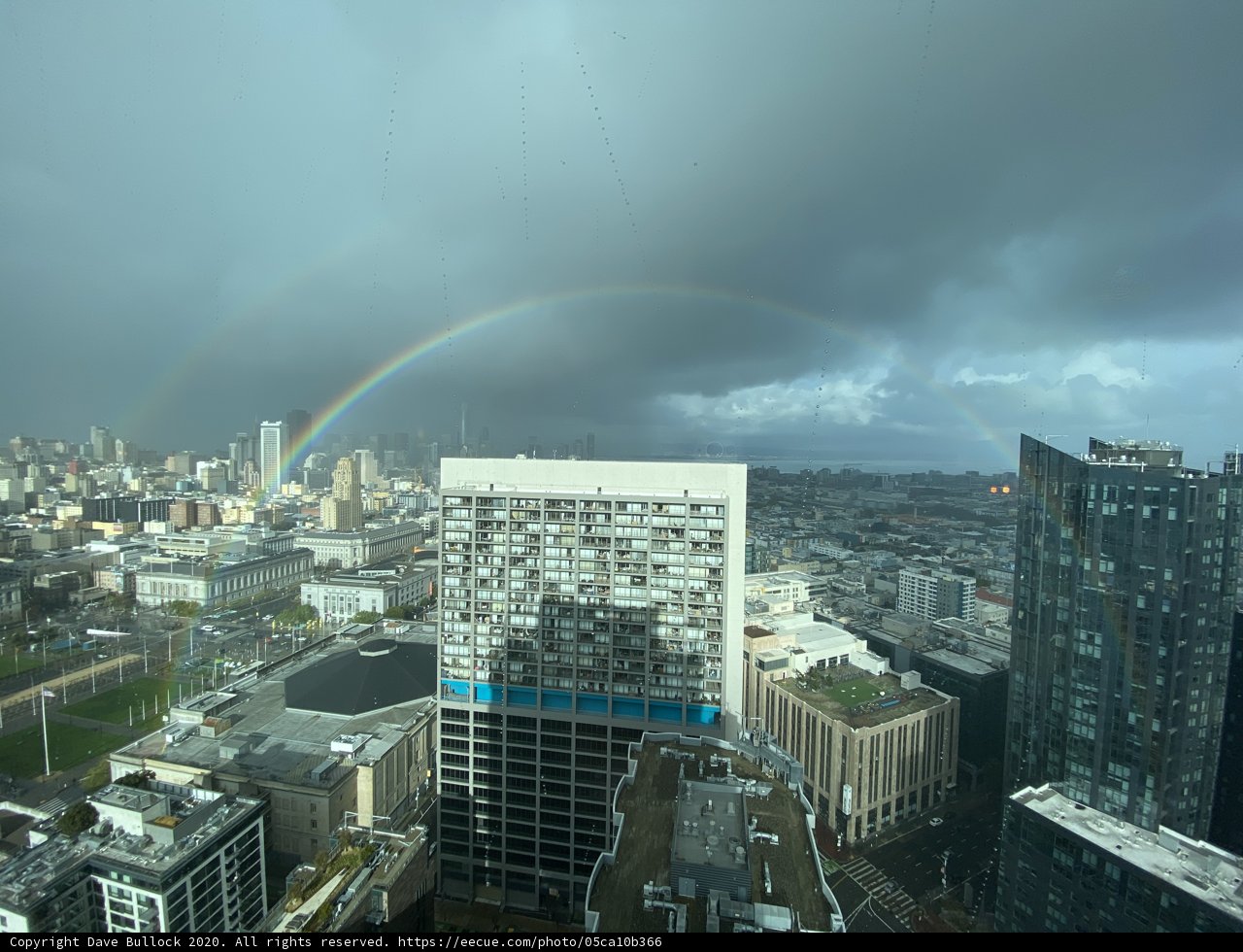 Rainbow over the San Francisco Skyline