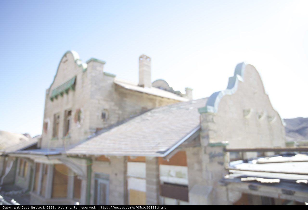 Blurry Monastery Rooftop in Death Valley
