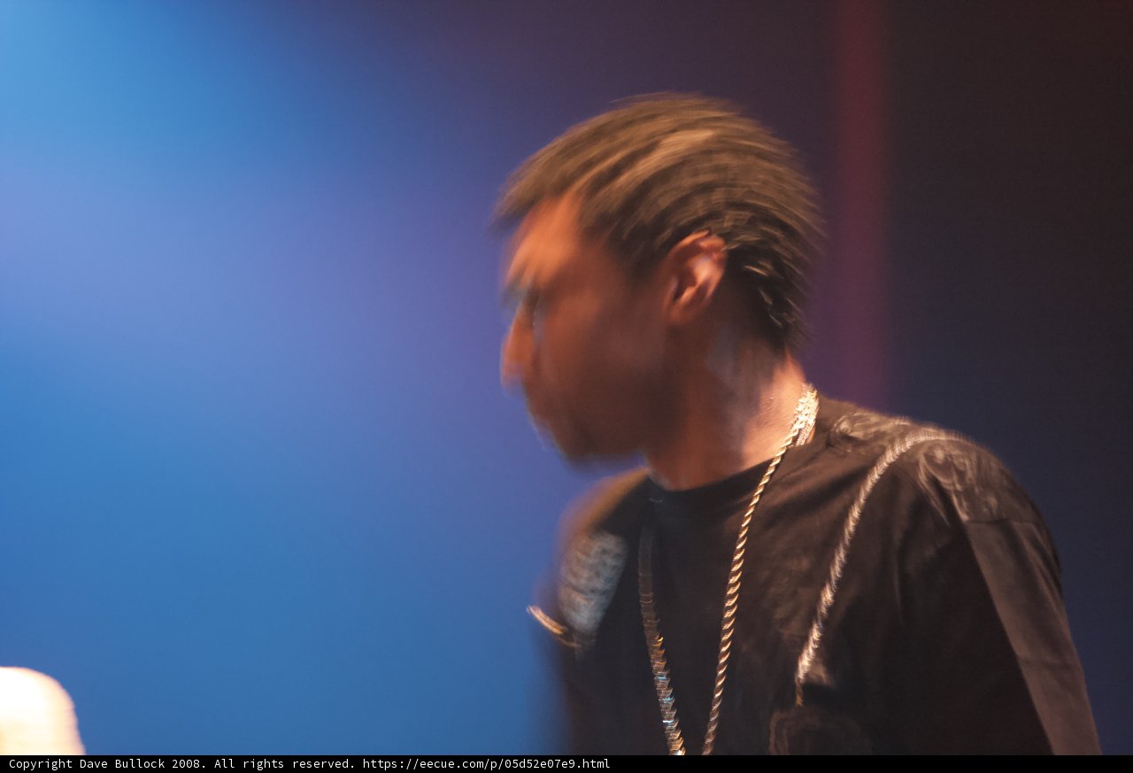 Blurry Man in Black Shirt