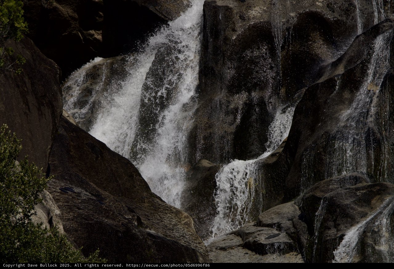 Rushing Waters Through Dark Granite Gorge