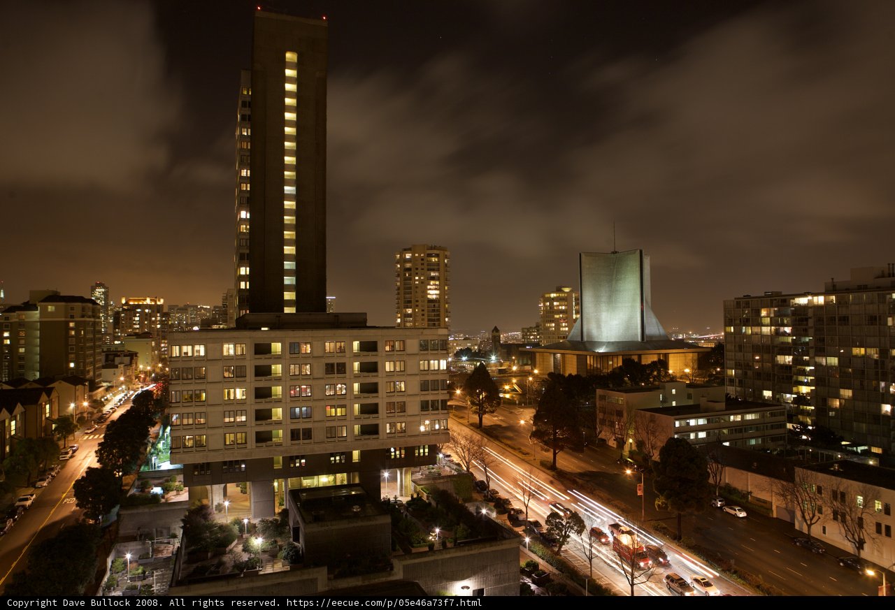 High Rise Cityscape at Night