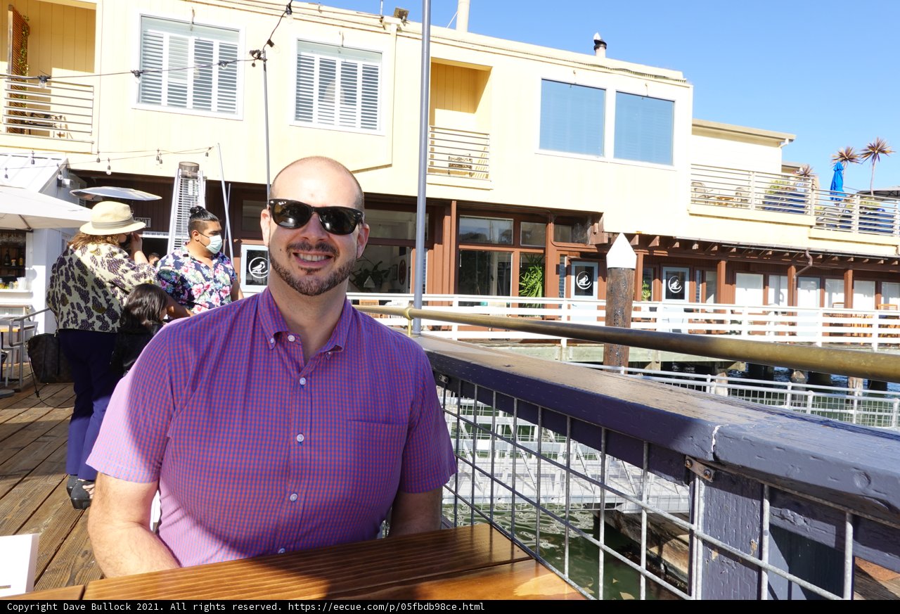 Dave B enjoying the sunny day on the balcony