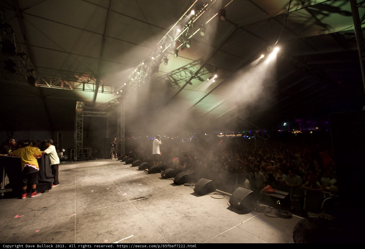 Smoke and Lights at Flying Lotus' Coachella Show