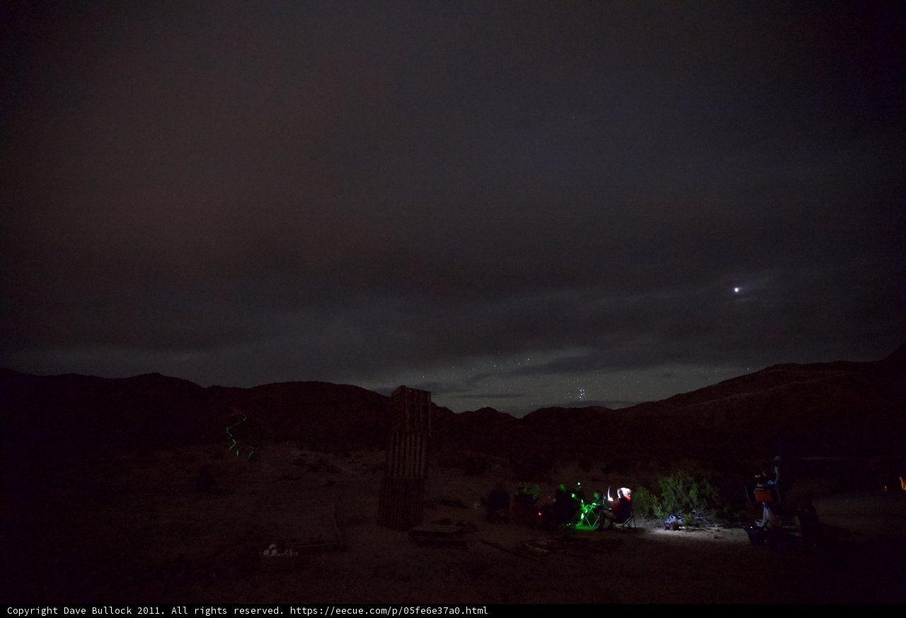 Desert Night Sky Silhouettes