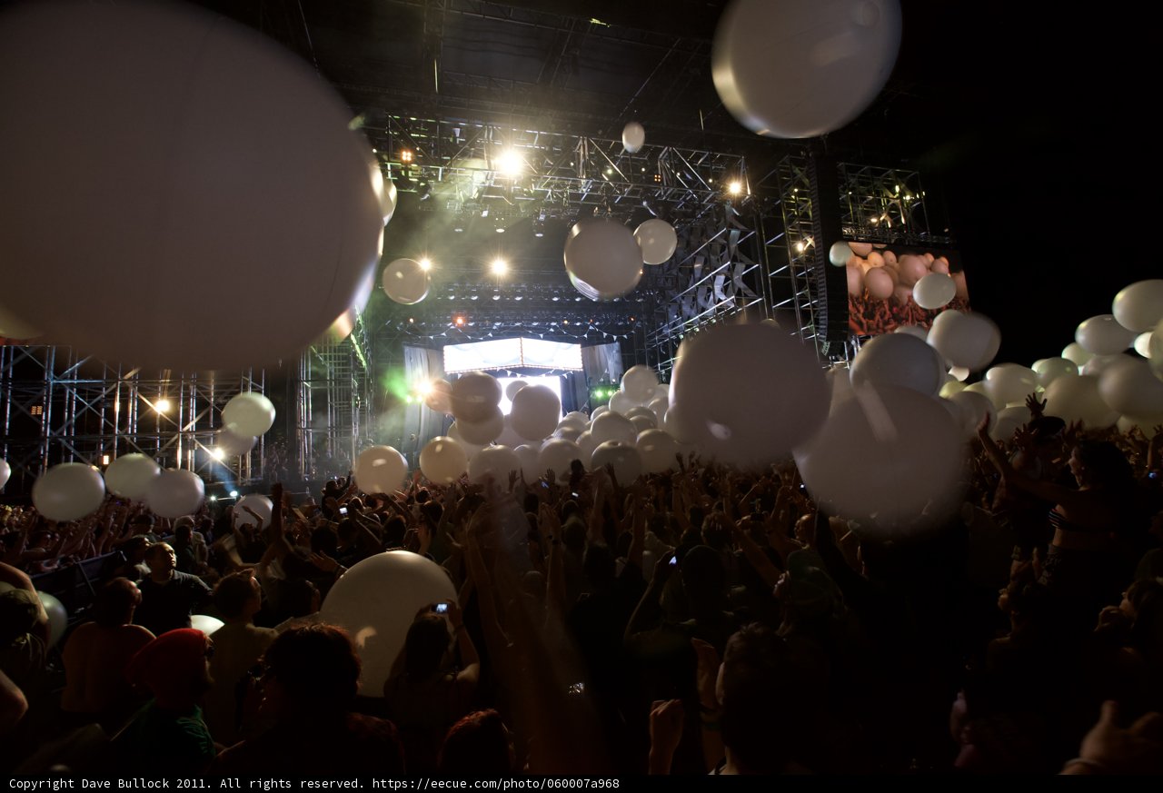 Masses of White Balloons
