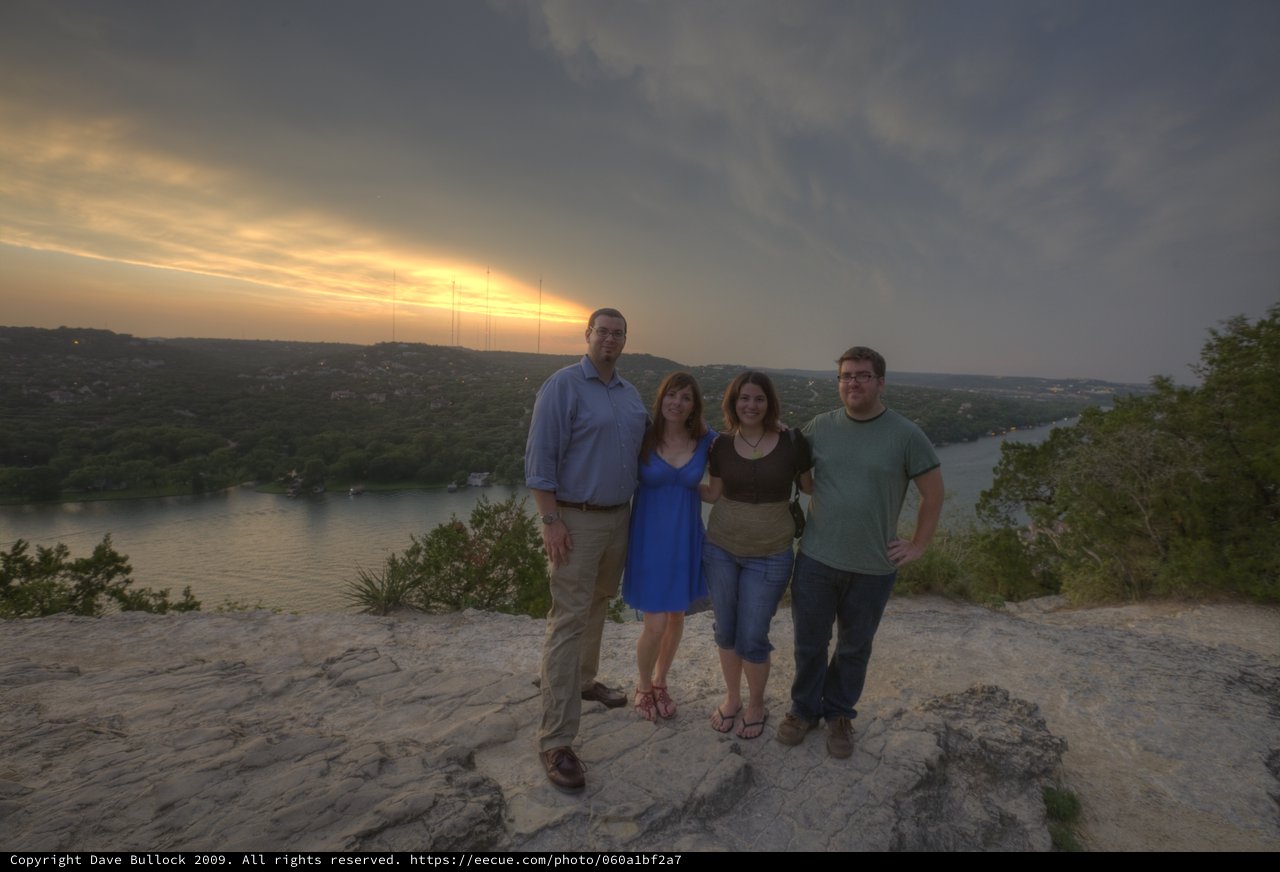 Friends Watching Sunset Over Austin's Lake Travis