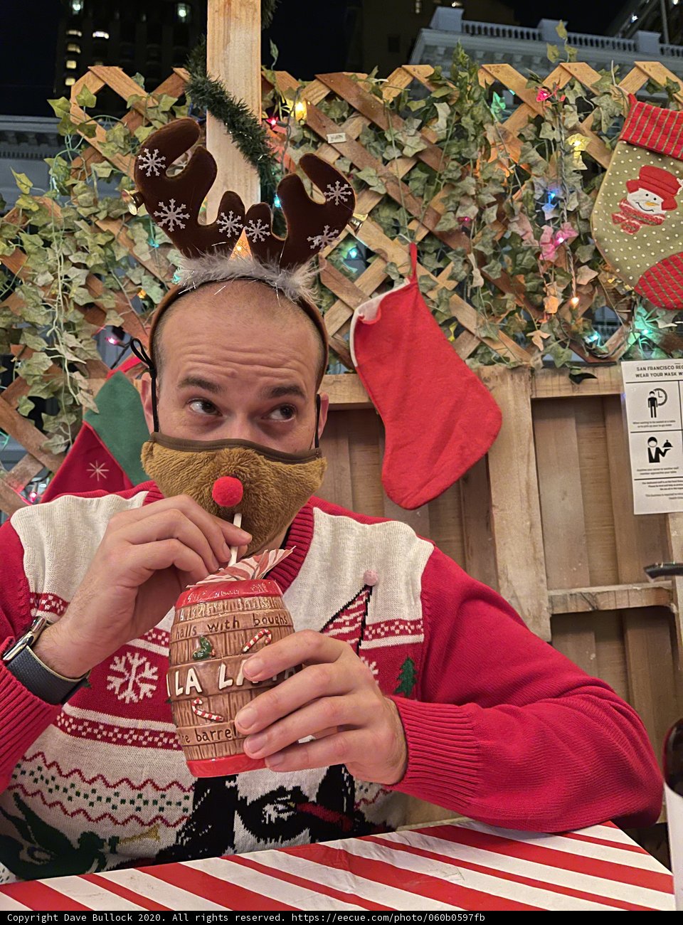 Reindeer Man in Festive Sweater