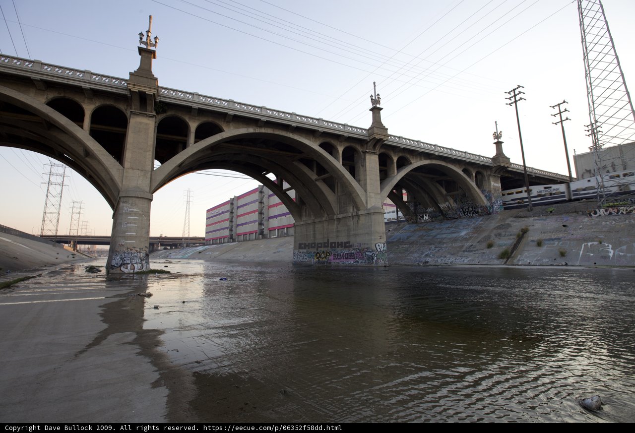 Graffiti on the Arch Bridge Over LA River