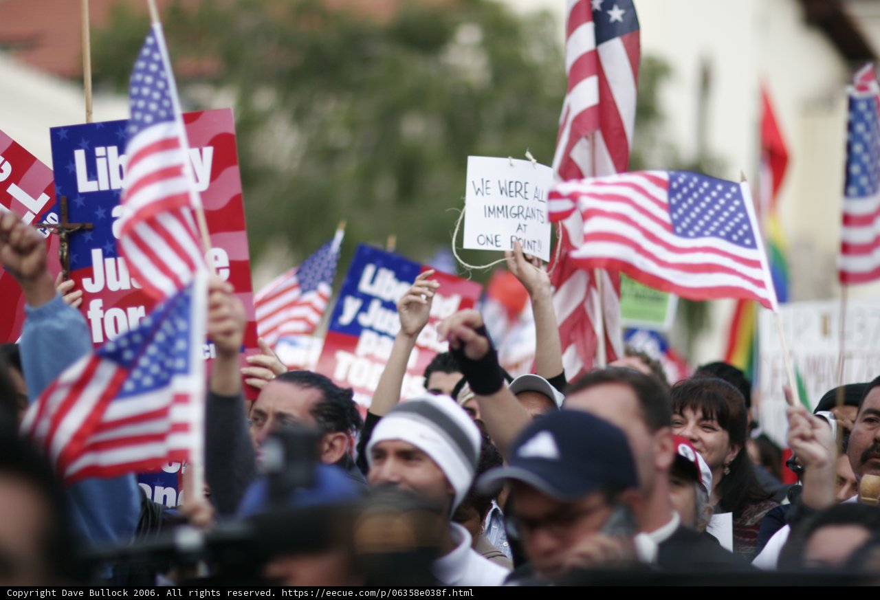 Patriotic Crowd Marches Through City