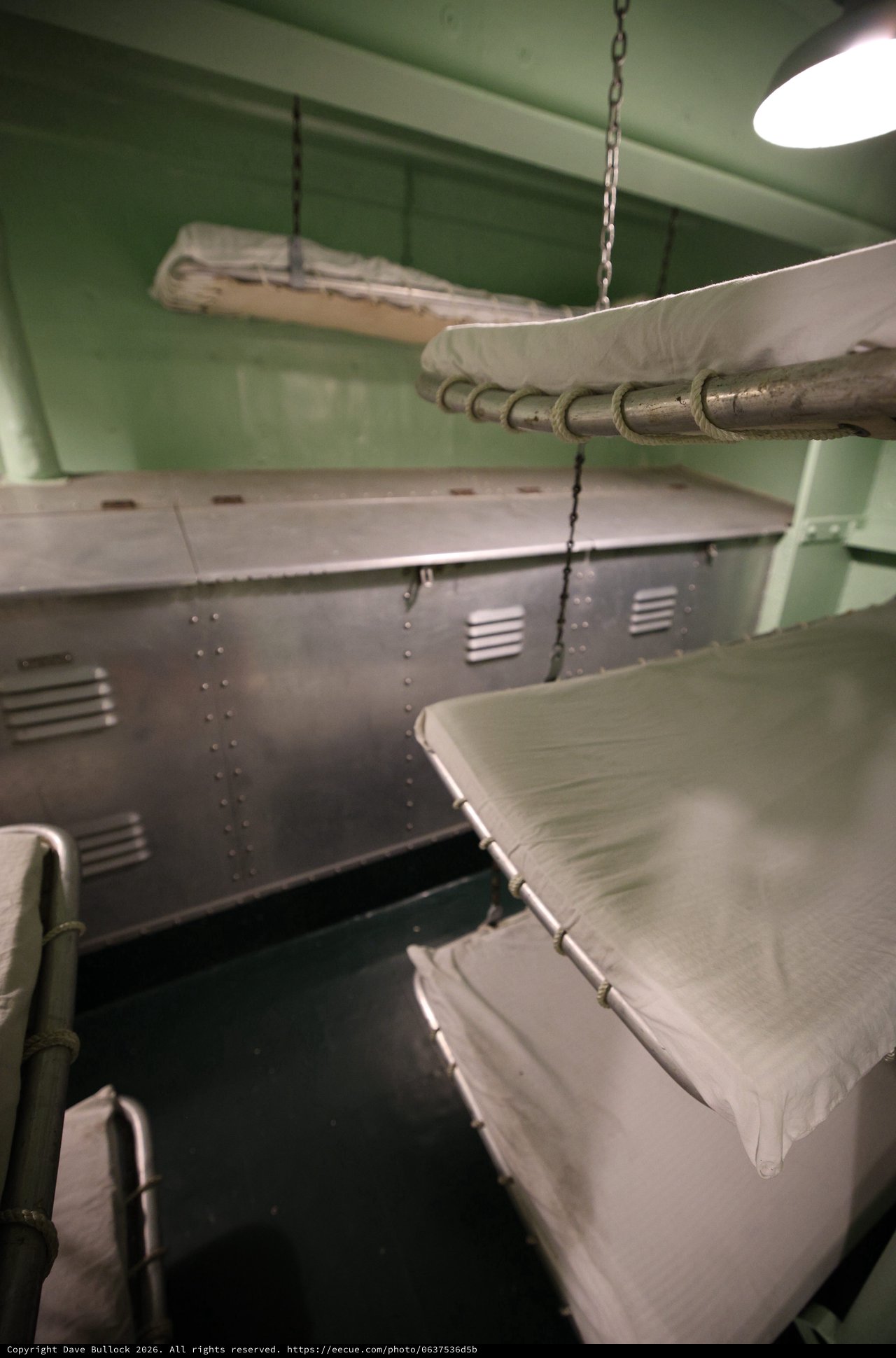 Cramped Quarters: USS Hornet Crew Berthing Bunks