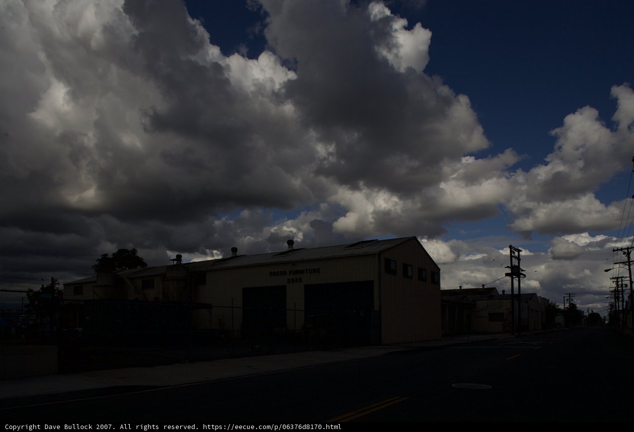Cloudy street in the countryside
