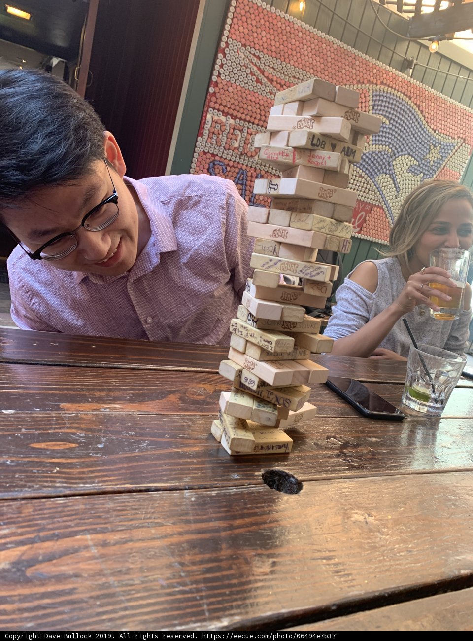 Tower of Blocks at a San Francisco Restaurant