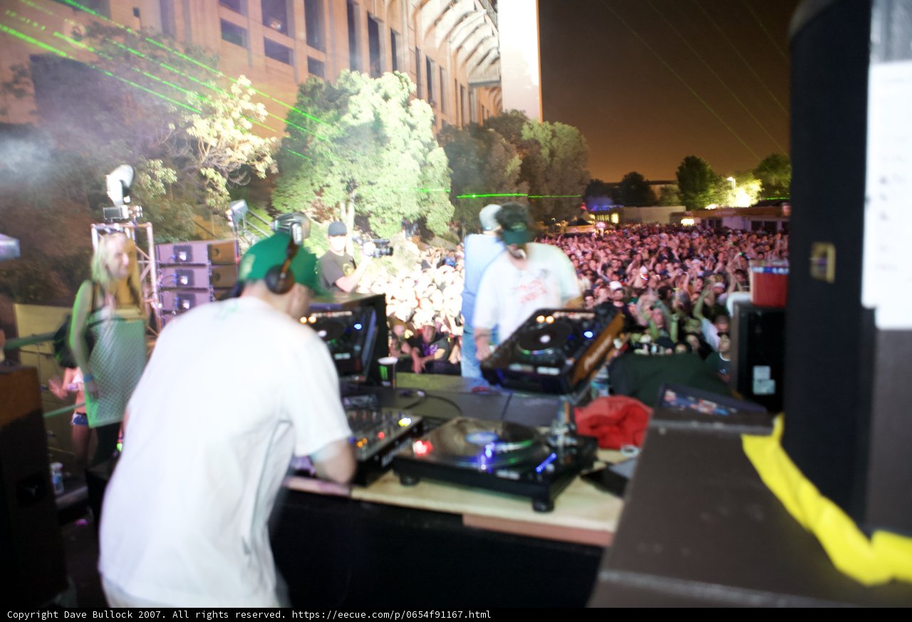 Green-Hatted Entertainer Rocks the Crowd