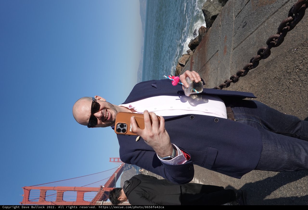 Selfie with Golden Gate Bridge Backdrop