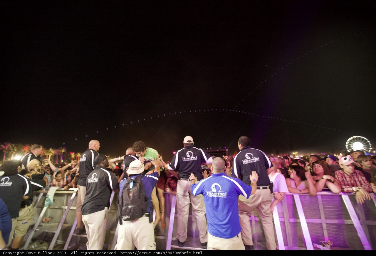 Nighttime Concert Crowd