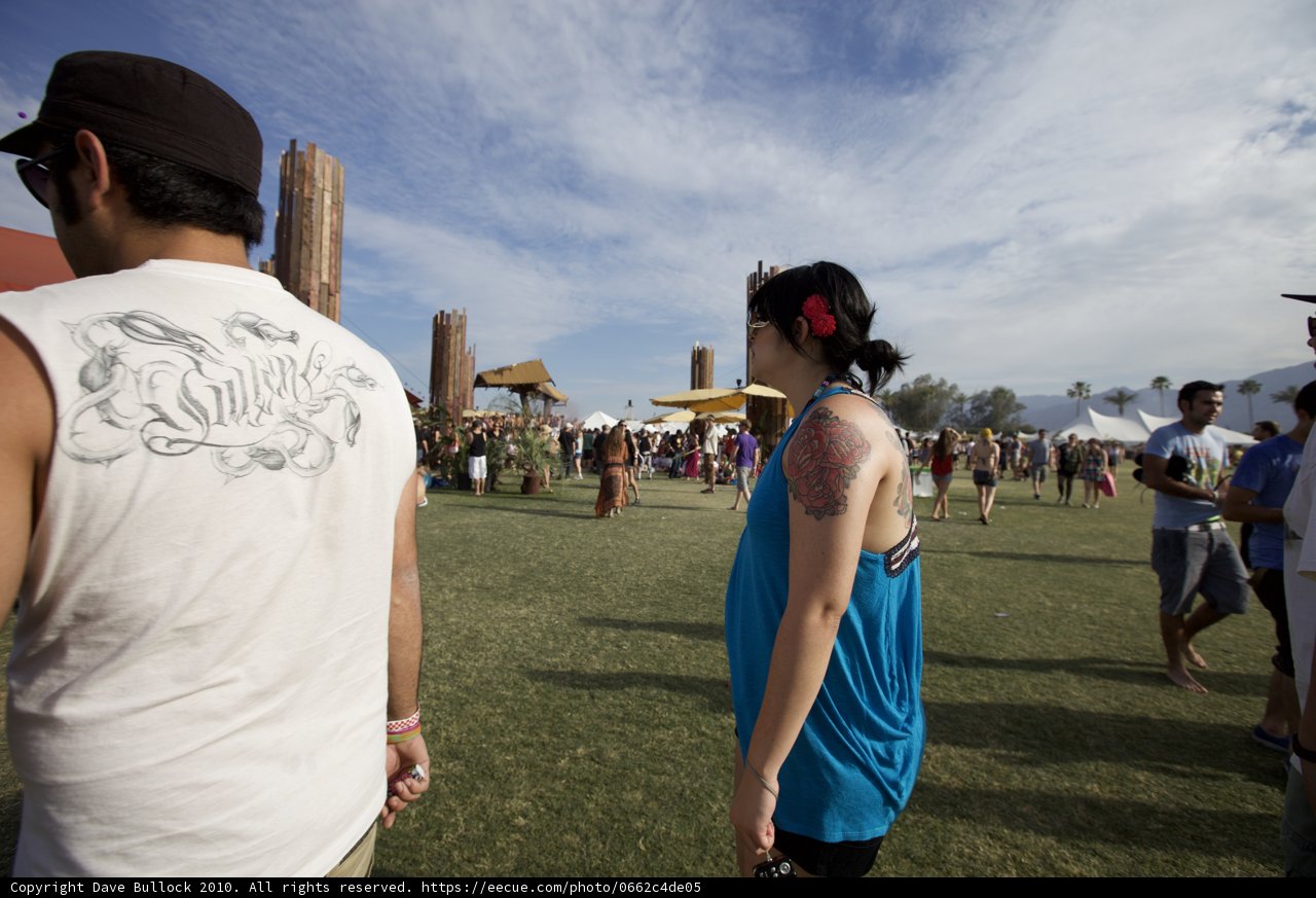 Tattooed Man at Coachella Festival