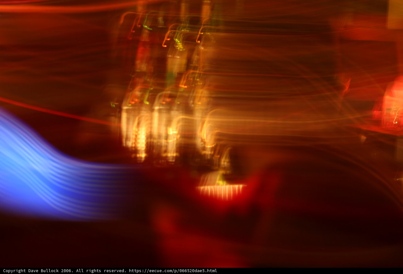 Red and Blue Fractal Light Pattern