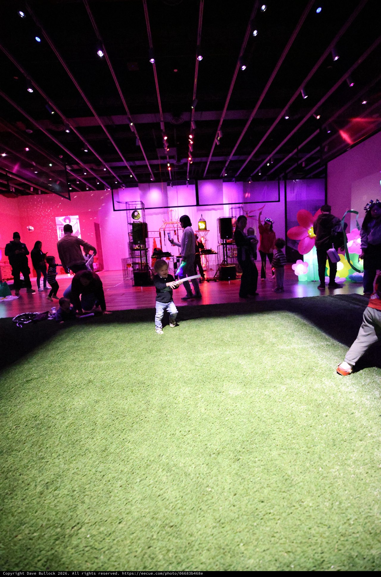 Colorful Interactive Art Installation at Baby Rave Event