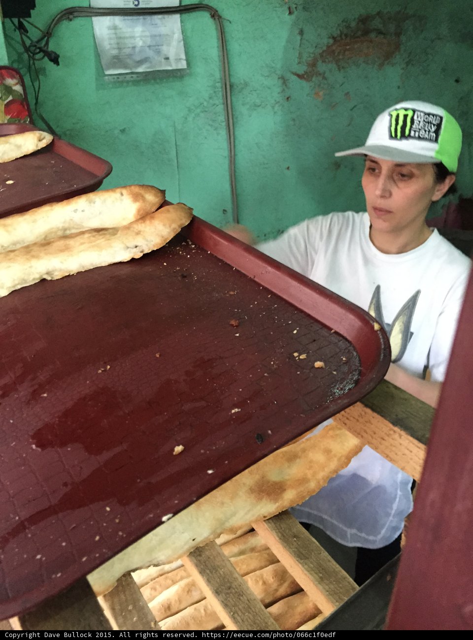 Georgian Baker with Fresh Bread