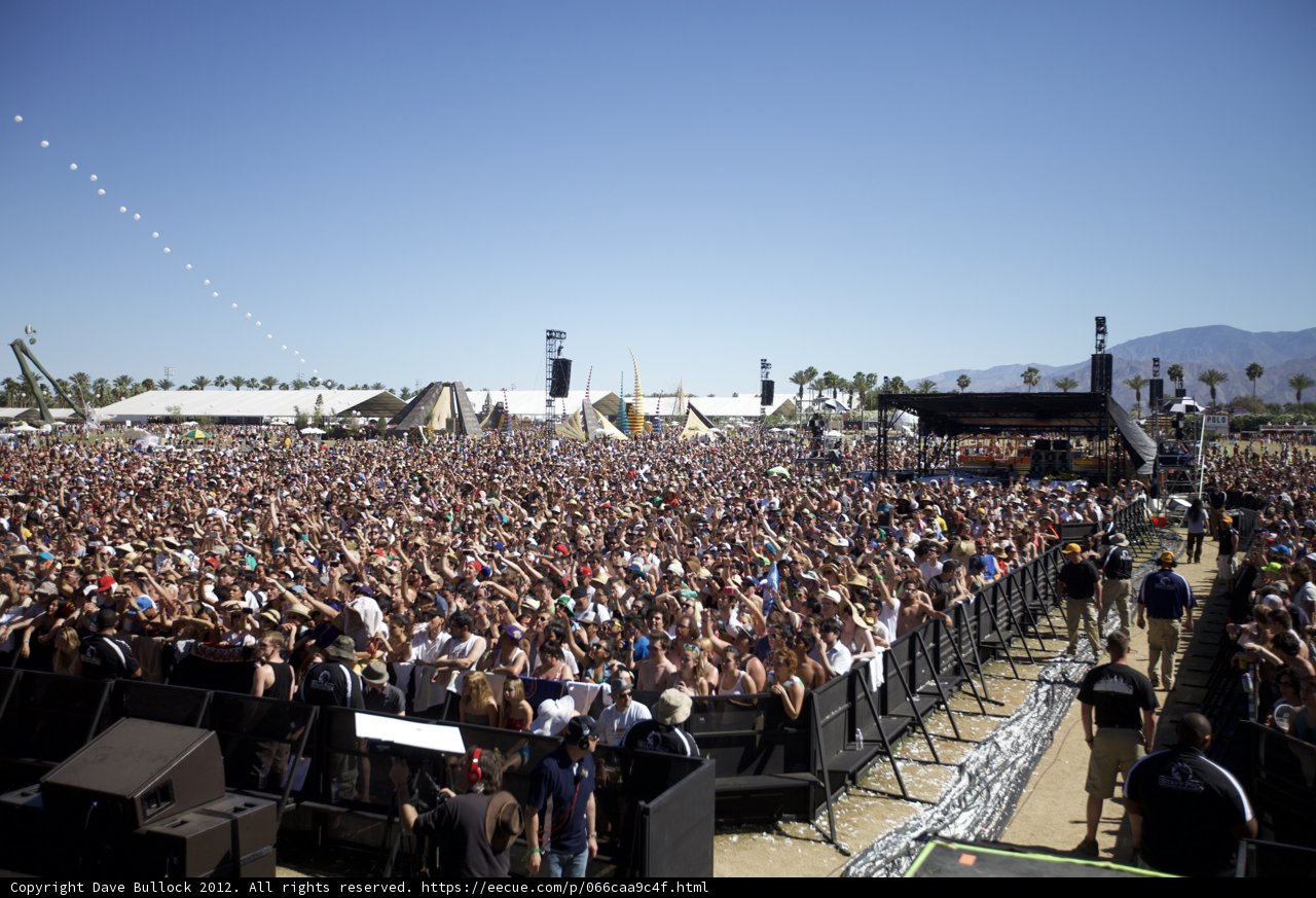 Coachella 2012 Saturday Night Concert Crowd