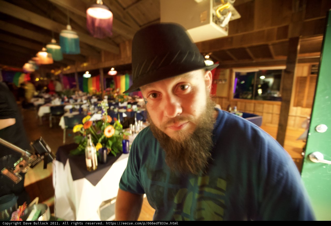 Bearded Man Enjoying a Night Out at a Pub