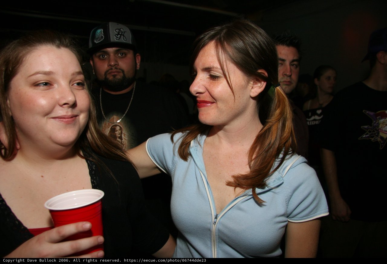 Two Women Laughing at New Year's Eve Party 2005