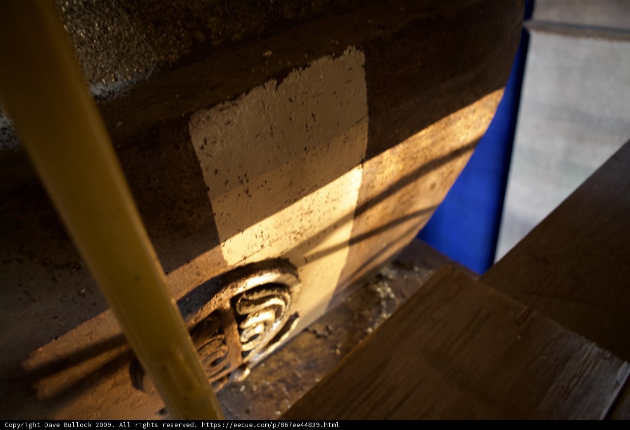 Illuminated Pipework in Restored Building