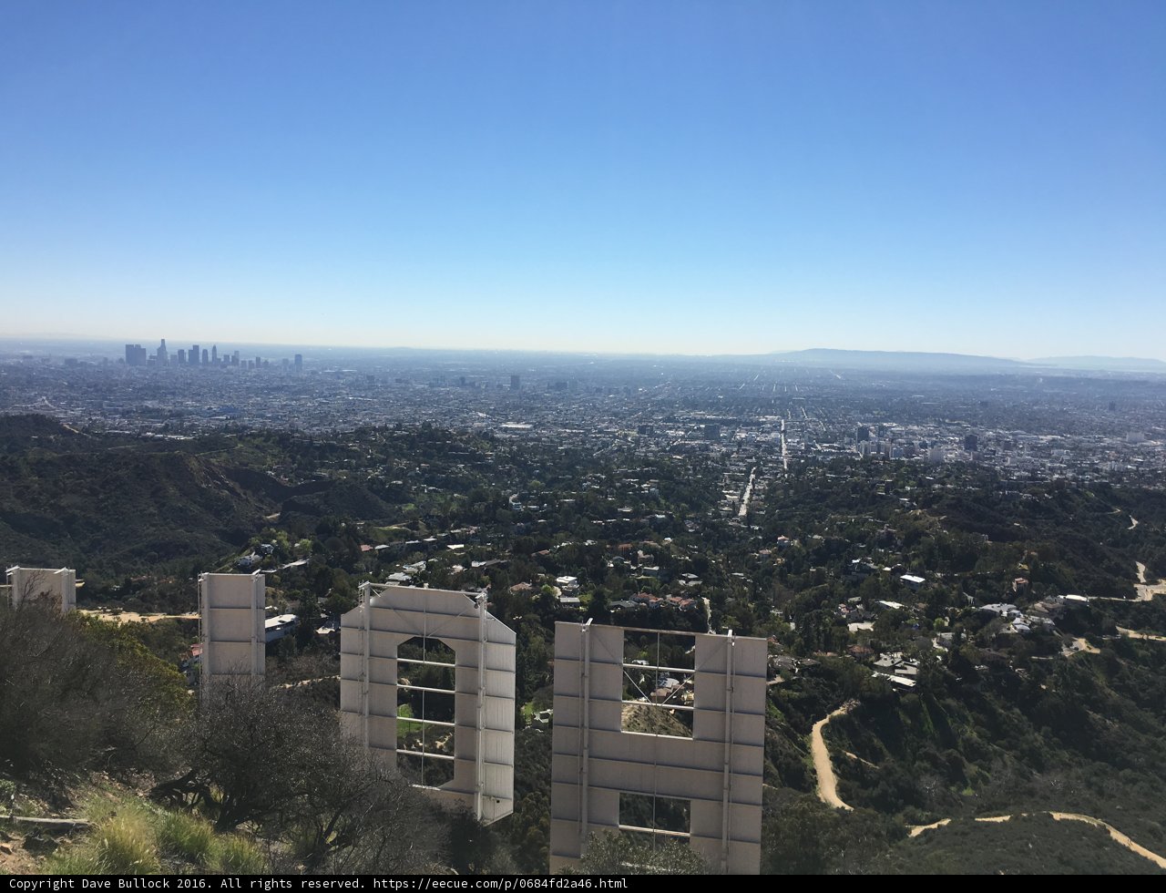 The Hollywood Sign from the Hollywood Sign Trail