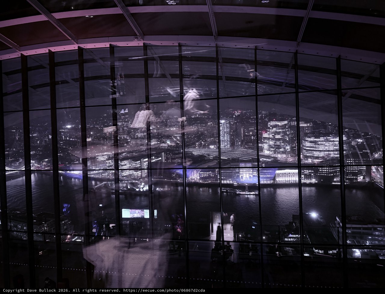 Panoramic Night View from London Observation Deck