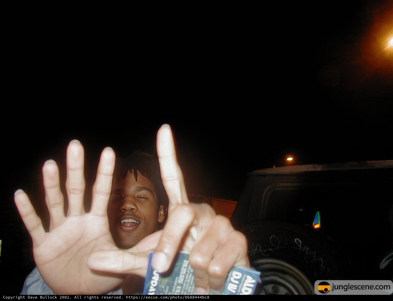 Hands up in the Night Sky
