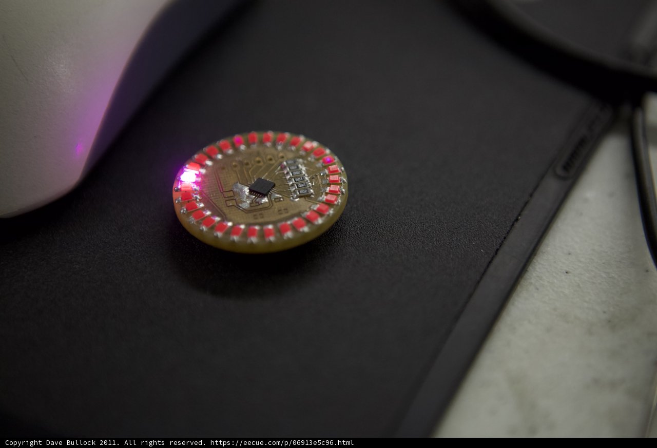 Red LED Button Badge