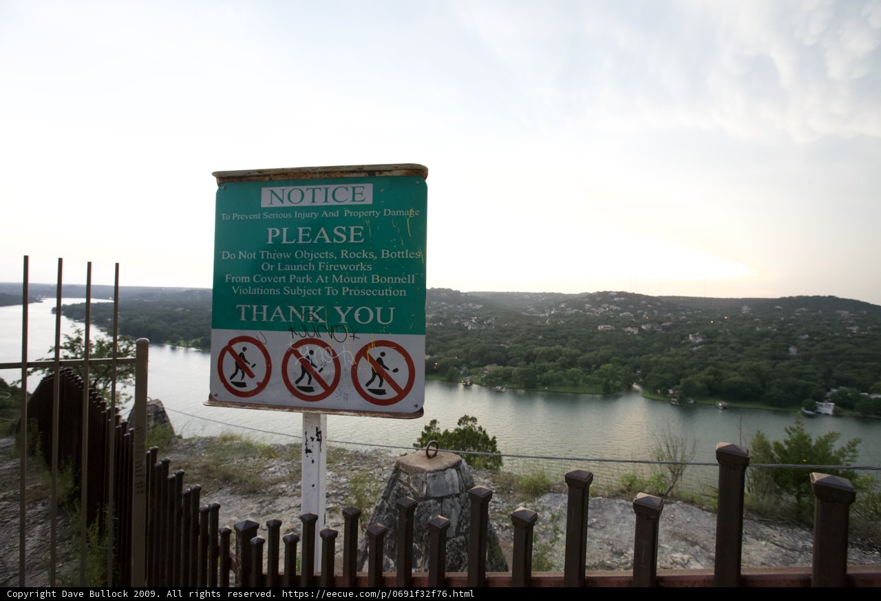 No Smoking Sign on Hill