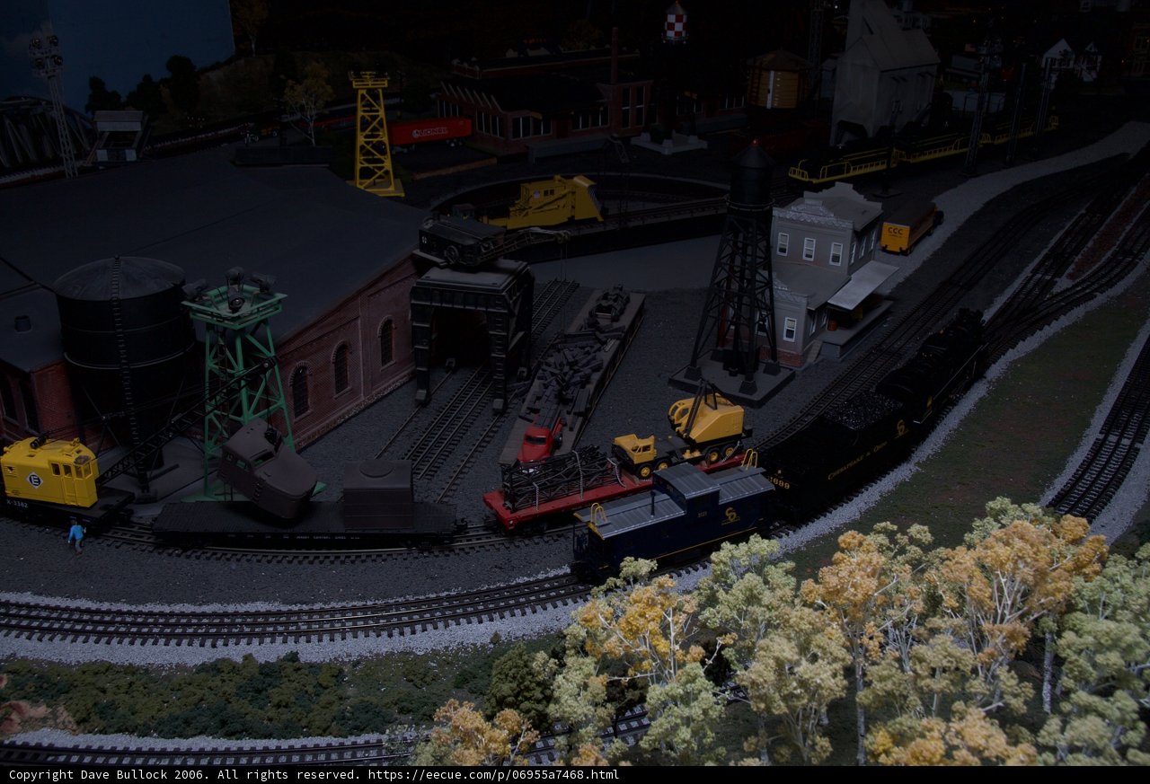 Miniature Trains in a Cityscape