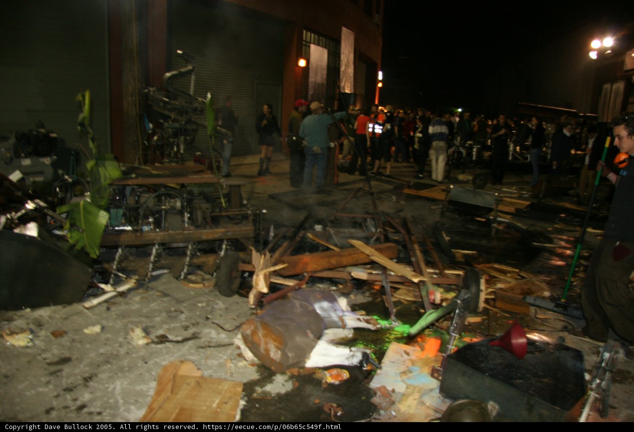 Debris After Vandalism