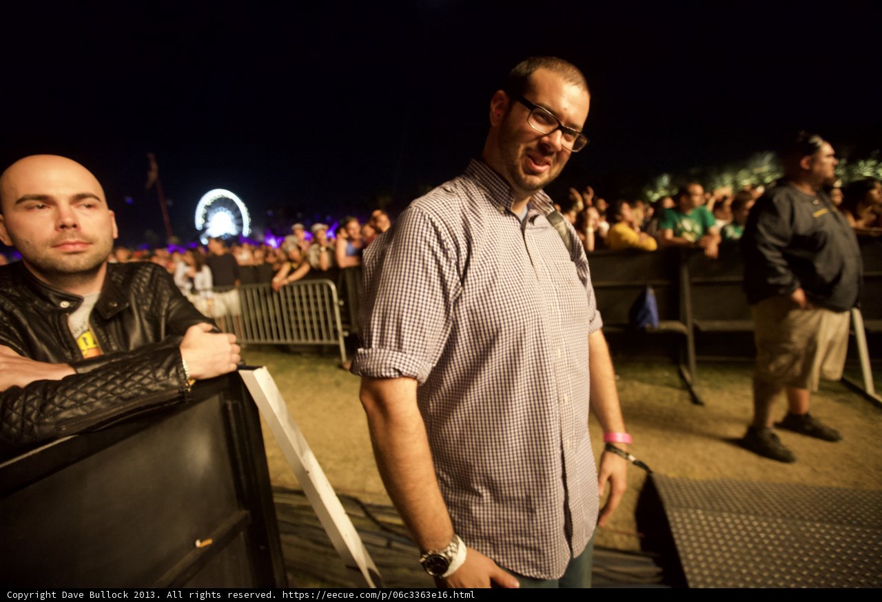 Two Men Enjoying a Concert at Coachella